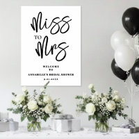 Simple Script Bridal Shower Welcome Sign