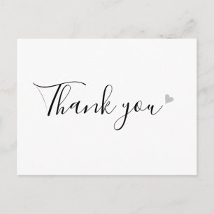Simple Script Business Thank You Postcard