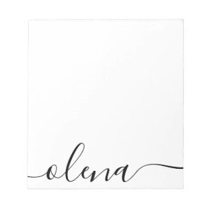 Simple Script Calligraphy Personalized Name Notepad