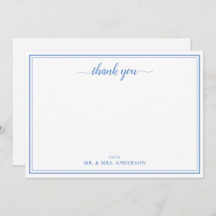 Simple Script Calligraphy Wedding Thank You Card