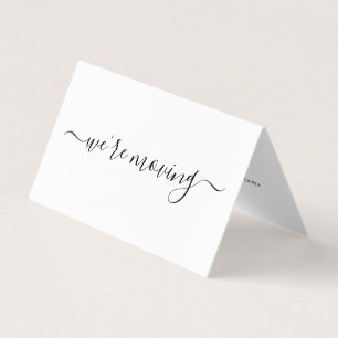 Simple Script Change of Address Card
