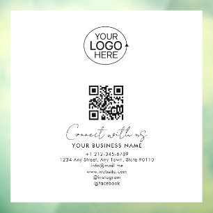 Simple Script Connect With Us Logo QR Code Promo