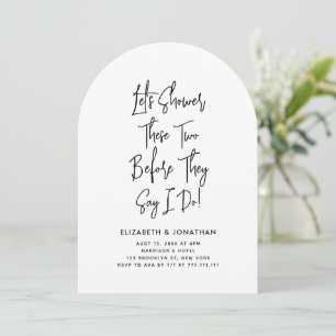 Simple Script Couple Shower Before They Say I Do Invitation