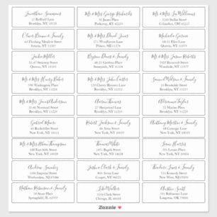 Simple Script Customisable Wedding Guest Address