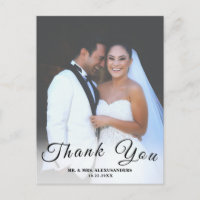 Simple Script CustomPhoto Vertical Wedding Thank U