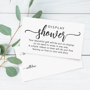 Simple Script Display Shower  Enclosure Card