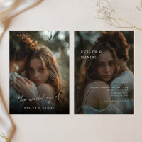 Simple Script Elegant Modern Wedding Photo Overlay