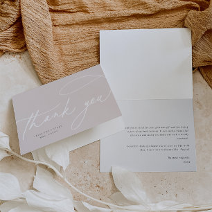 Simple Script Elegant Personalised Thank You Card