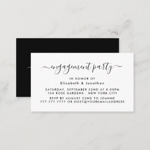 Simple Script - Engagement Party Ticket Invitation