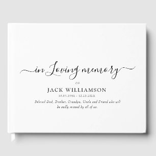 simple script funeral guest book