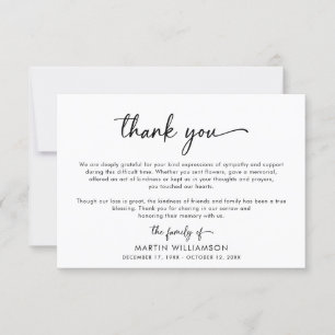 Simple Script Funeral Thank You