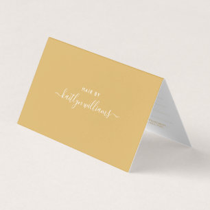 Simple Script - Gold & White Appointment Card 