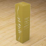 Simple Script - Gold & White Wine Box<br><div class="desc">Simple Script - Gold & White Wine Box By The Business Card Store.</div>