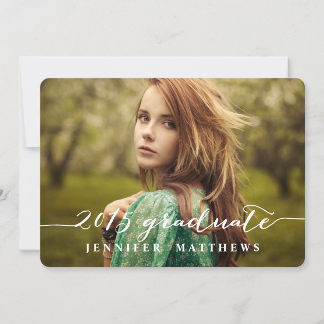 Simple Script | Graduation Party Invitation (Front)