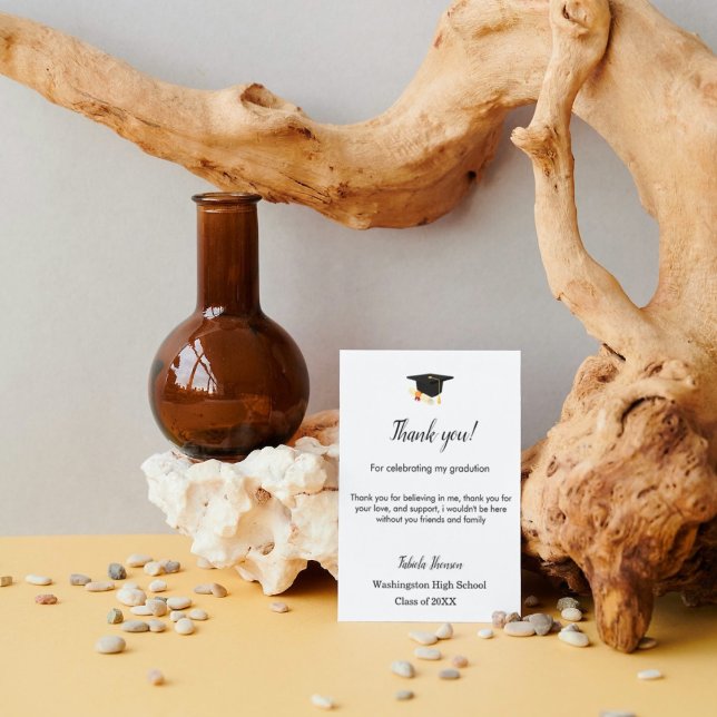 Simple Script graduation thank you message Card (Creator Uploaded)