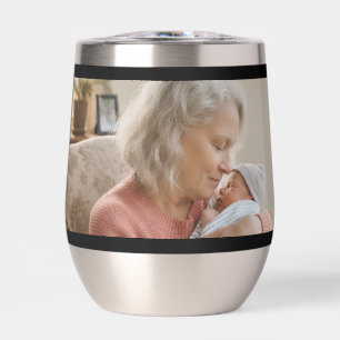 Simple Script Grandma Est.Photo Year Black