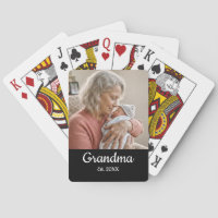 Simple Script Grandma Est.Photo Year Black
