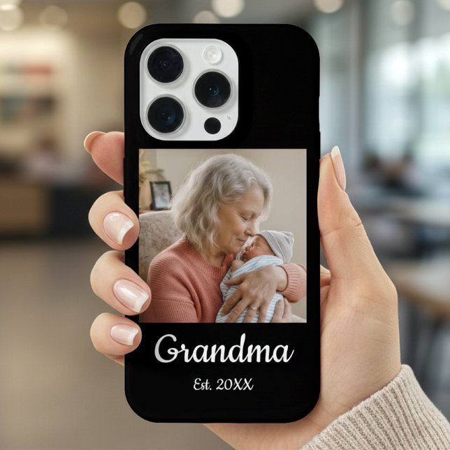 Simple Script Grandma Est.Photo Year Phone Case (Creator Uploaded)