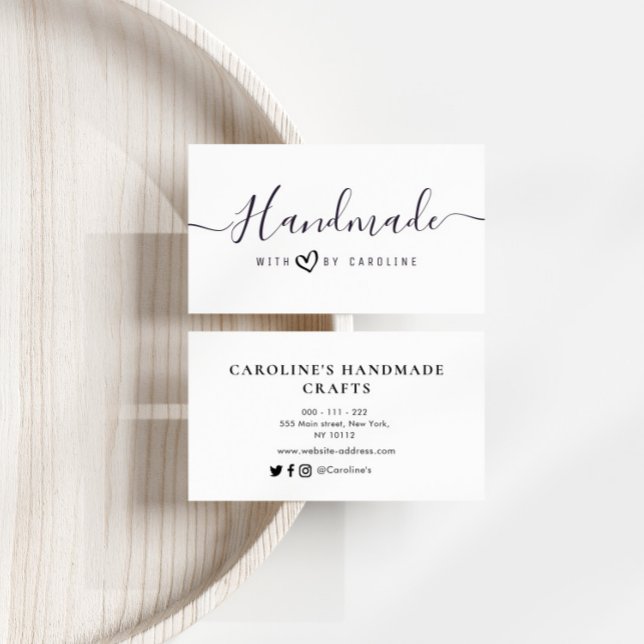 simple script Handmade business Card (Creator Uploaded)