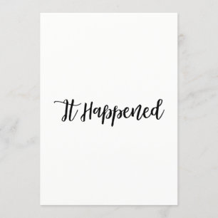 Simple Script Just Married Website RSVP Reception Invitation