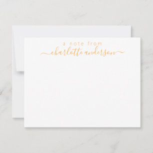 Simple Script Lettering in Yellow Personalised Card