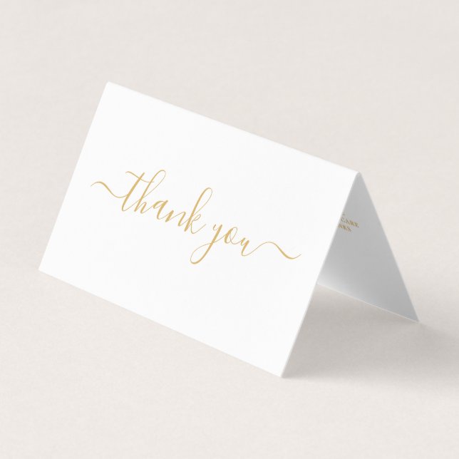 Simple Script, Logo/Picture Thank You Card (Front)