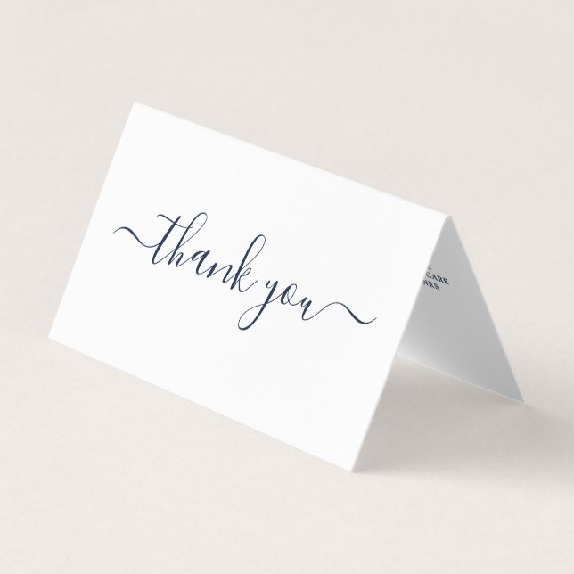 Simple Script, Logo/Picture Thank You Card (Front)