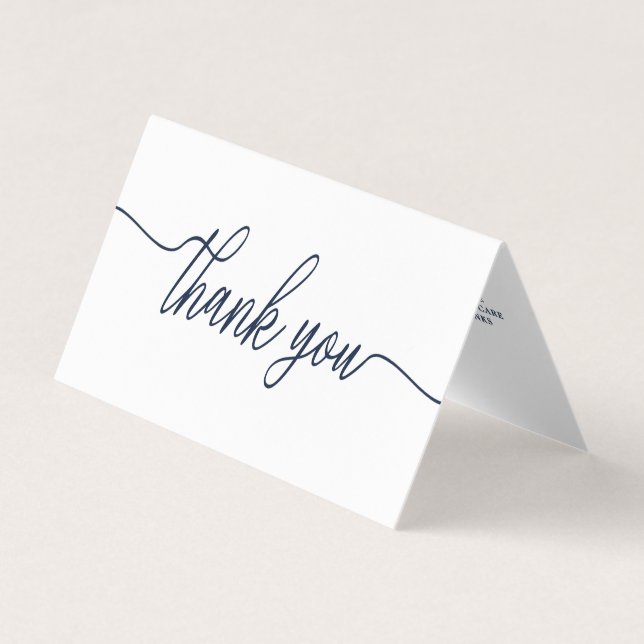 Simple Script, Logo/Picture Thank You Card (Front)
