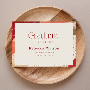 Simple Script Marble Agate Graduation Thank You Postcard