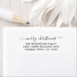 Simple Script Merry Christmas Return Address Return Address Label<br><div class="desc">Simple Script Merry Christmas Return Address Labels with your holiday greeting already included!</div>