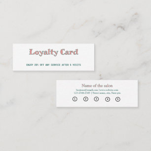 simple script minimal add your text loyalty card