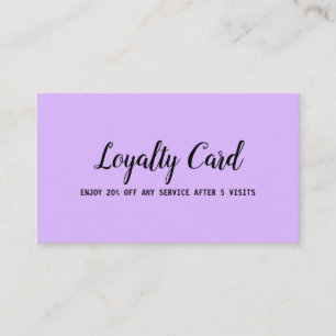 simple script minimal add your text  loyalty card