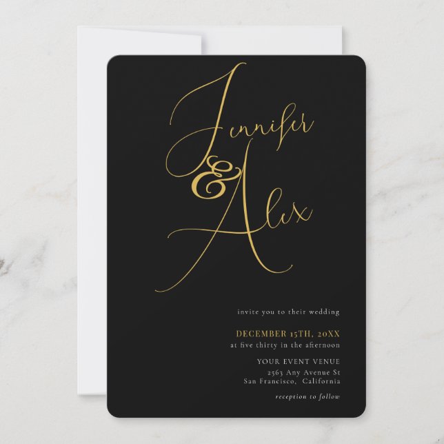 Simple Script Minimalist Photo Collage Wedding  Invitation (Front)