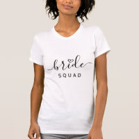 simple script modern lettering bride squad