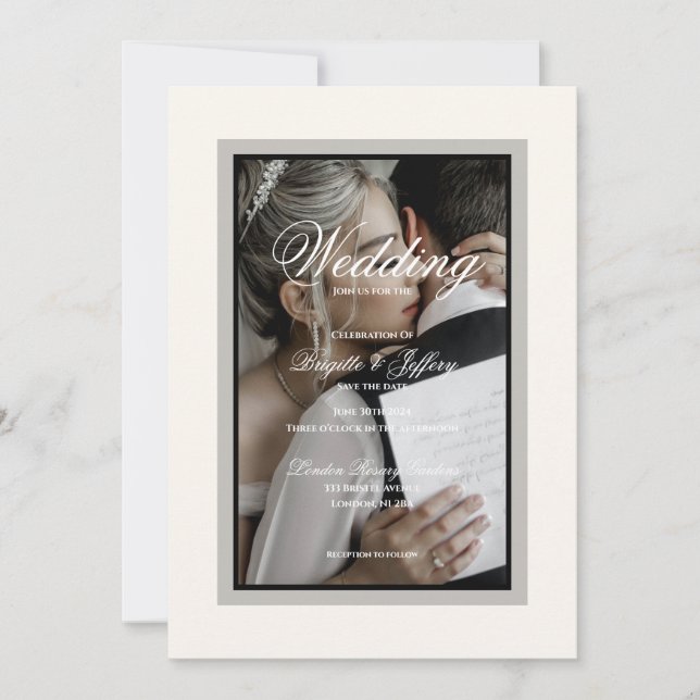 Simple Script Modern Wedding Invitation (Front)