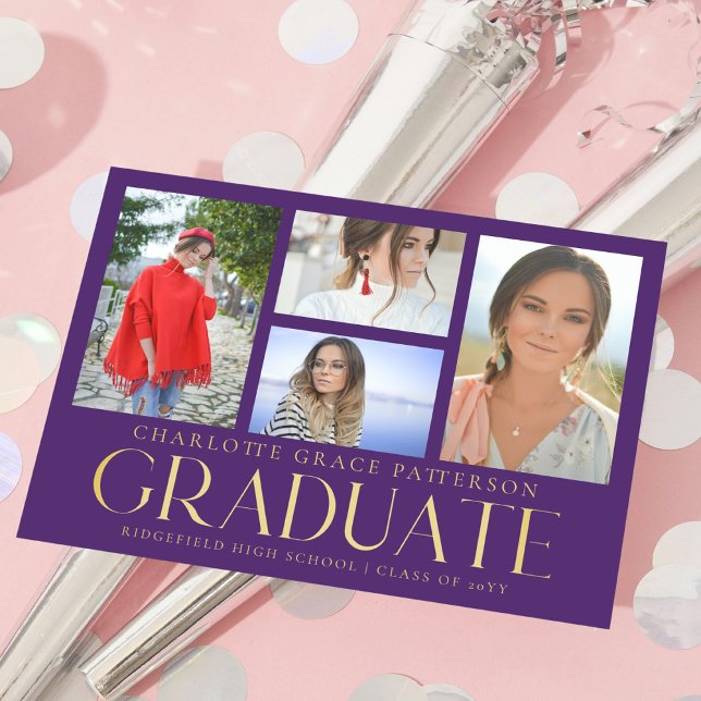 Simple Script Multi Photo Graduation Announcement (Creator Uploaded)