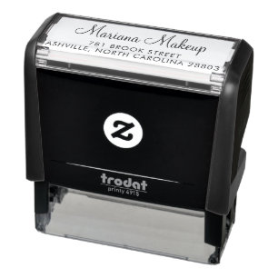 Simple Script Name Business Return Address Self-inking Stamp