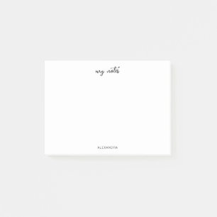 Simple Script Name Post-it Notes