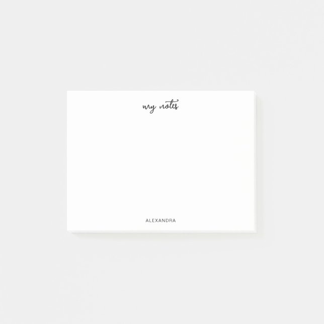 Simple Script Name Post-it Notes (Front)