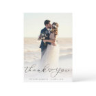 simple script newlyweds wedding photo