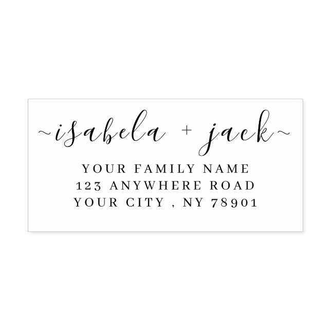 Simple Script Personalised Self-inking Stamp (Design)