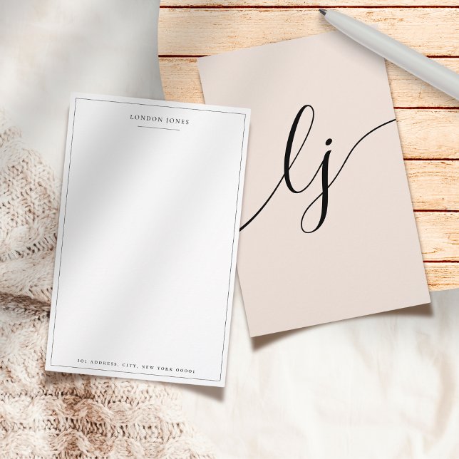 Simple Script Personalised Stationery Blush Pink (Creator Uploaded)