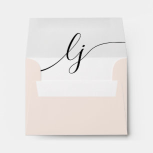 Simple Script Personalised Stationery Blush Pink Envelope