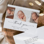 Simple Script Photo Collage Baby Thank You Card<br><div class="desc">Simple Script Photo Collage Baby Thank you card. The back includes a thank you message that you can personalise or remove if you prefer to hand write your thank you.</div>