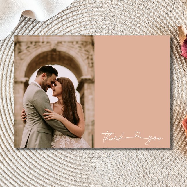 Simple Script Photo Wedding Thank You Card (Creator Uploaded)