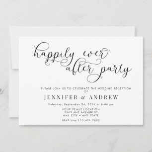 Simple Script    Reception Wedding Invitation