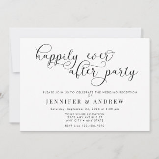 Simple Script  | Reception Wedding Invitation