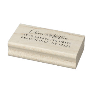 Simple Script Return Address Rubber Stamp
