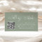 Simple Script Sage Green Wedding Website QR Code