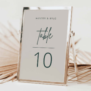 Simple Script Table Number Wedding Reception Sign